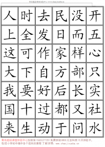 小学3000多汉字表，可以直接打印学习